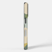 Gepersonaliseerde groen-gele moleculen iPhone case (Achterkant / Rechts)