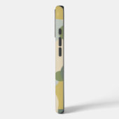 Gepersonaliseerde groen-gele moleculen iPhone case (Achterkant / Links)