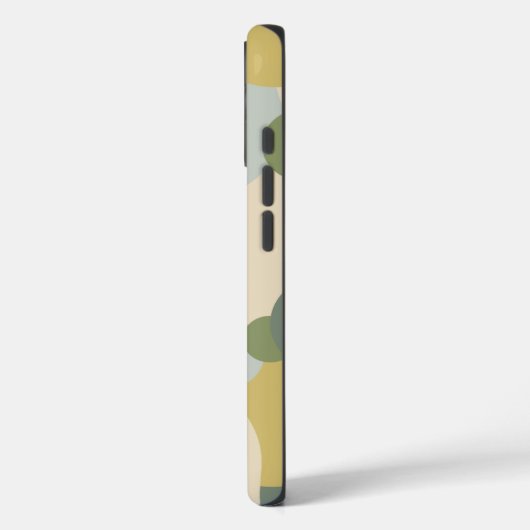 Gepersonaliseerde groen-gele moleculen iPhone case (Achterkant / Links)