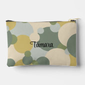 Gepersonaliseerde groen-gele moleculen toilettas etui (Achterkant)