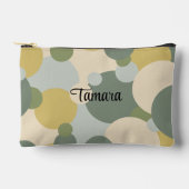 Gepersonaliseerde groen-gele moleculen toilettas etui (Voorkant)