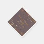 Gepersonaliseerde Groen Goud Glitter Faux Folie Servet (Hoek)