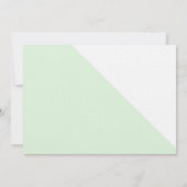 Gepersonaliseerde Groen Wit Goud Doop baby foto Kaart (Achterkant)