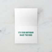 Gepersonaliseerde Groen & Wit Licentie Bord Verjaa Kaart (Binnen)