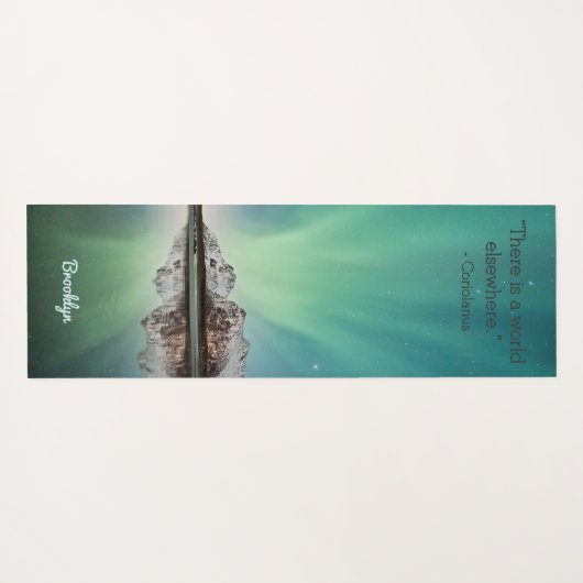 Gepersonaliseerde Groene Aurora Inspirerende Quote Yogamat (Achterkant (horizontaal))