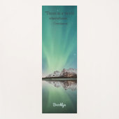 Gepersonaliseerde Groene Aurora Inspirerende Quote Yogamat (Voorkant)