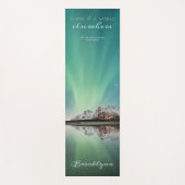 Gepersonaliseerde Groene Aurora Inspirerende Quote Yogamat (Voorkant)