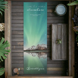 Gepersonaliseerde Groene Aurora Inspirerende Quote Yogamat