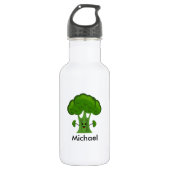 Gepersonaliseerde Groene Broccoli Waterfles (Voorkant)