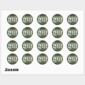 Gepersonaliseerde Groene Camo Lief Zestien Verjaar Ronde Sticker (Vel)