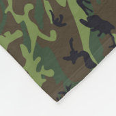 Gepersonaliseerde Groene Camouflage Fleece Pet Bla Deken (Hoek)
