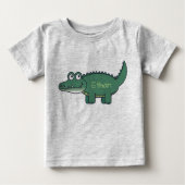 Gepersonaliseerde Groene Cartoon Alligator (Voorkant)