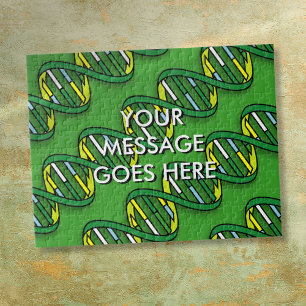 Gepersonaliseerde Groene DNA Medische Wetenschap Legpuzzel