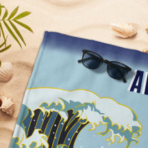 Gepersonaliseerde groene draak blauwe golf rode zo