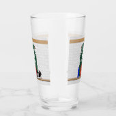 Gepersonaliseerde groene en witte Basketball Glas (Rechts)