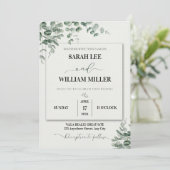 Gepersonaliseerde groene en witte Waterverf bruilo Kaart (Staand voorkant)