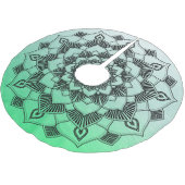 Gepersonaliseerde Groene Fade Mandala Kerstmis Kerstboom Rok (Gekanteld)