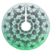 Gepersonaliseerde Groene Fade Mandala Kerstmis Kerstboom Rok (Voorkant)