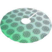 Gepersonaliseerde Groene Fade Mandala Kerstmis Kerstboom Rok (Gekanteld)