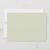 Gepersonaliseerde Groene Floral Waterverf Greenery Notitiekaartje (Achterkant)