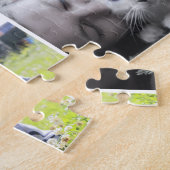 Gepersonaliseerde Groene Foto Collage Familie Legpuzzel (Zijkant)