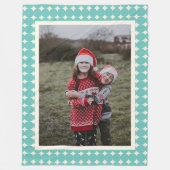 Gepersonaliseerde  Groene Geometrische Stippen Fot Fleece Deken (Voorkant)