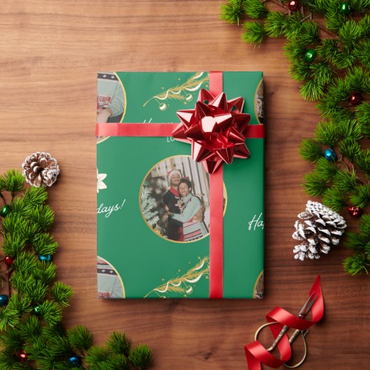 Gepersonaliseerde Groene Gift Wrap Papers - Kerst  Cadeaupapier (Feestdagen Geschenken)