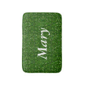 Gepersonaliseerde groene Glitter Bath Mat (Voorkant Verticaal)