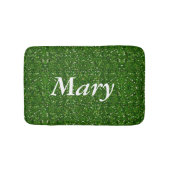 Gepersonaliseerde groene Glitter Bath Mat (Voorkant)