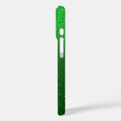 Gepersonaliseerde groene glitter Case-Mate iPhone case (Achterkant / Links)
