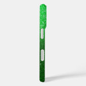 Gepersonaliseerde groene glitter Case-Mate iPhone case (Achterkant / Rechts)