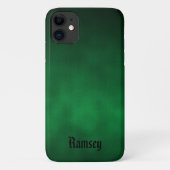 Gepersonaliseerde groene Gothic Ombre Art Case-Mate iPhone Case (Achterkant)