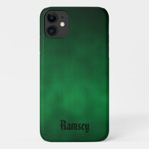 Gepersonaliseerde groene Gothic Ombre Art Case-Mate iPhone Case