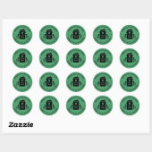 Gepersonaliseerde Groene Homemade met liefde Ronde Sticker (Vel)