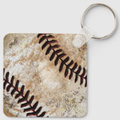 Gepersonaliseerde groene, honkbal cadeau-ideeën, sleutelhanger (Achterkant)