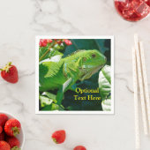 Gepersonaliseerde groene Iguana Lizard Servet (Insitu)