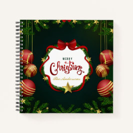 Gepersonaliseerde groene kerst | Guestbook Notitieboek