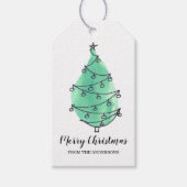 Gepersonaliseerde groene kerstboom cadeau Labels Cadeaulabel (Voorkant)