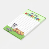Gepersonaliseerde Groene Kiddish Mitswa Post-it® Notes (Schuin)