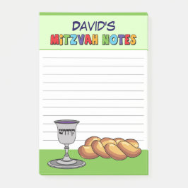 Gepersonaliseerde Groene Kiddish Mitswa Post-it® Notes