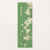Gepersonaliseerde groene lente bloemen Voeg naam t Yogamat (Voorkant)