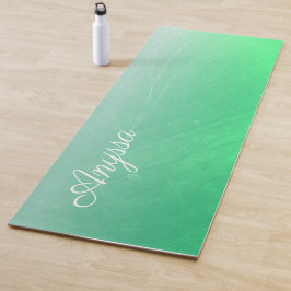 Gepersonaliseerde groene loopgradiëntnaam Yoga Mat