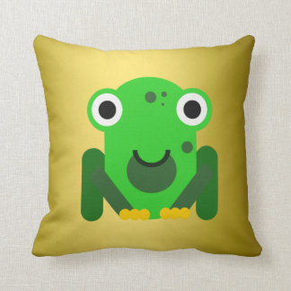 Gepersonaliseerde groene meneer Frog Kussen