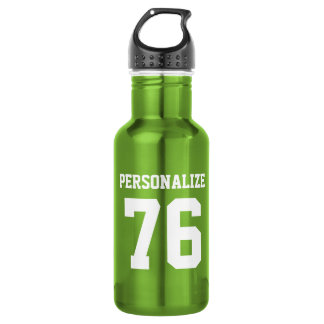 Gepersonaliseerde groene-metaalsportwaterfles waterfles 