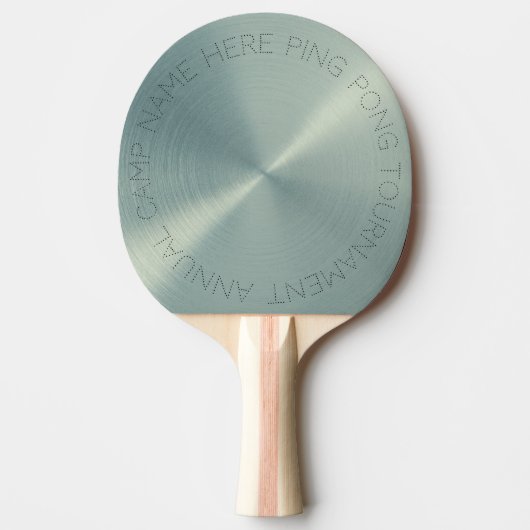 Gepersonaliseerde groene metallic tafeltennisbatje (Voorkant)