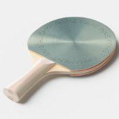 Gepersonaliseerde groene metallic tafeltennisbatje (Voorkant Gekanteld)