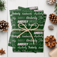 Gepersonaliseerde groene naam Lettertype Collage K