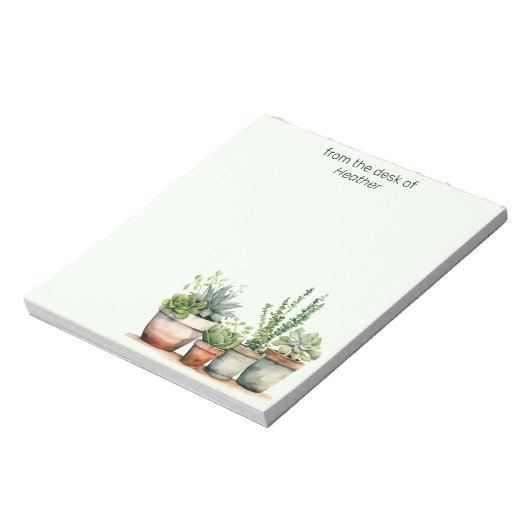 Gepersonaliseerde groene naam notitieblok (Linkerzijde)