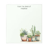 Gepersonaliseerde groene naam notitieblok (Voorkant)