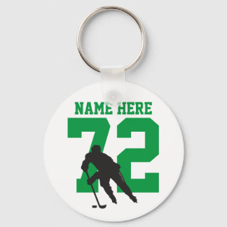 Gepersonaliseerde Groene Naam van de Speler van de Sleutelhanger